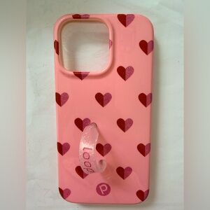 Loopy Case Pink and Red Heart Phone Case